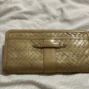 Cole Haan gold tone Woven Women's Wallet